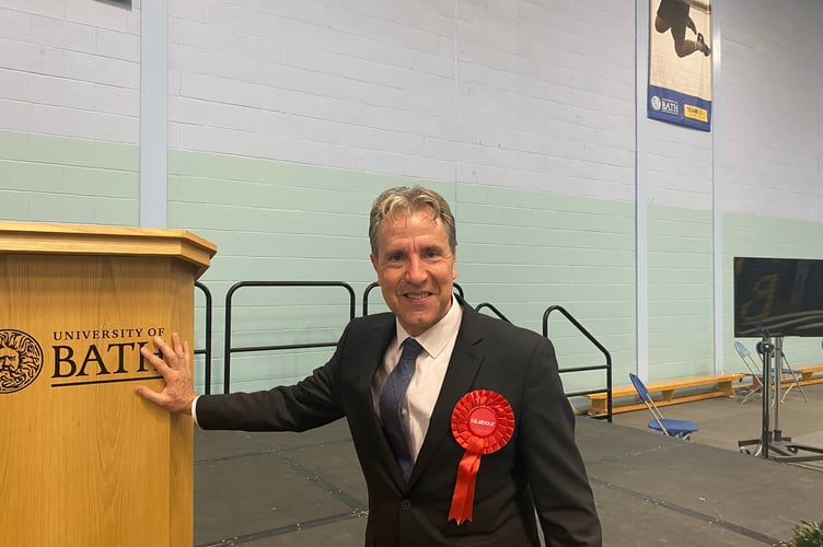 Dan Norris, West of England Metro Mayor and newly elected North East Somerset and Hanham MP, at the end of the election count (Image: John Wimperis)