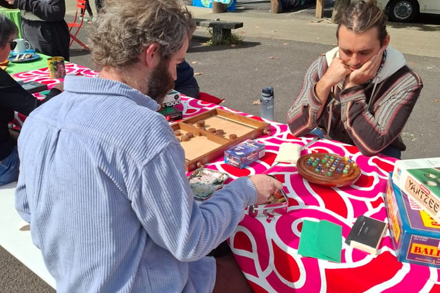 Communal dining at Frome Market