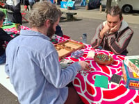 Communal dining at Frome Market