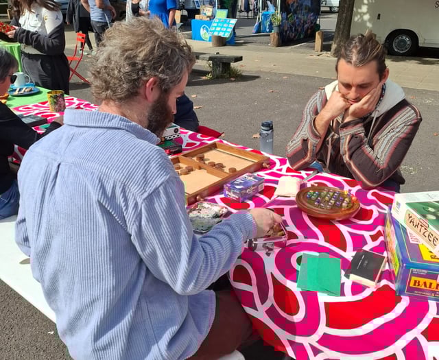Communal dining at Frome Market