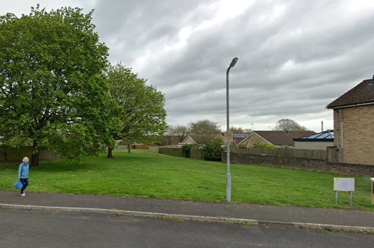 Green Space On Mendip Drive In Frome.