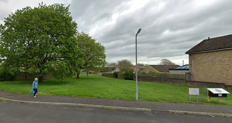 Green Space On Mendip Drive In Frome.