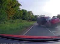 Shocking video shows moment bus is driven into oncoming traffic 
