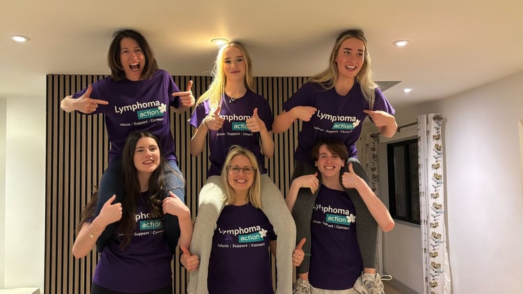 Family members Lisa, Victoria plus children Grace, Olivia, Evie and Samuel, will run in memory of their father and grandfather, Phil Tucker, who sadly passed away from lymphoma cancer