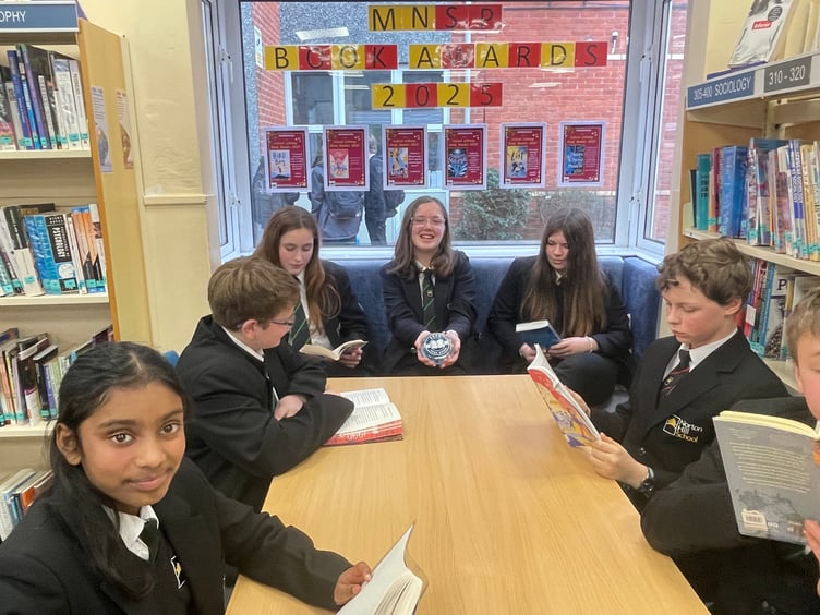 Pupils from Norton Hill School taking part in MNSP School Library Book Award