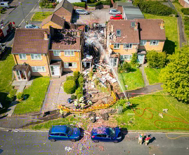 House destroyed in suspected gas explosion near Bristol