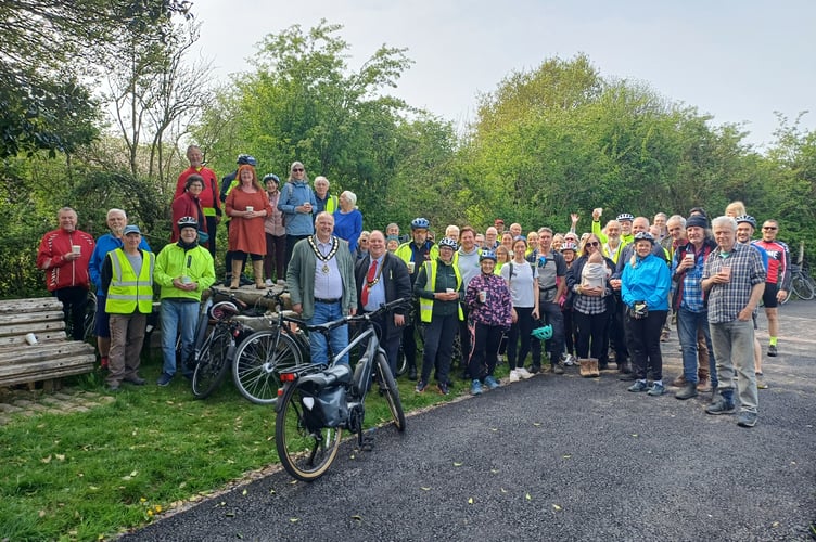 Frome\'s Missing Links Supporters At The Reopening Of The Phase Two Link In Great Elm.