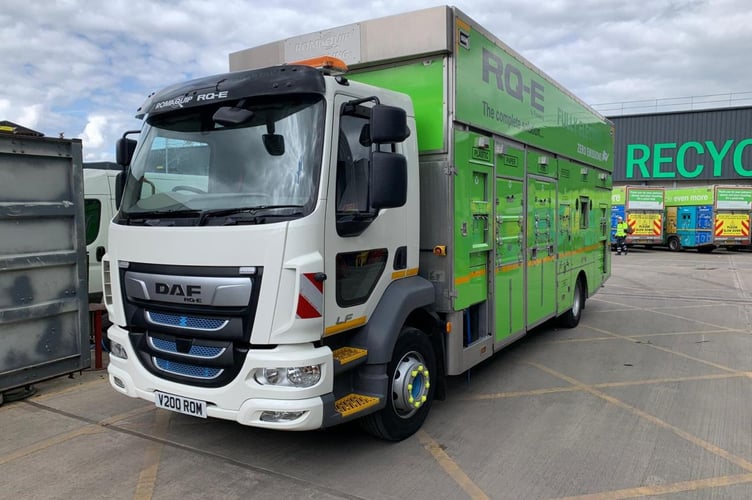 Bath and North East Somerset Council are trialling an electric recycling vehicle that is charged by solar energy