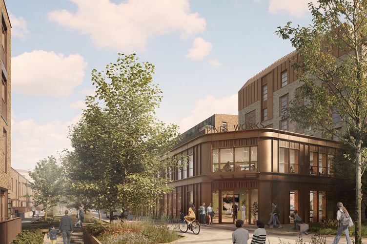 The Pines Way development planned on the former Homebase site in Bath.