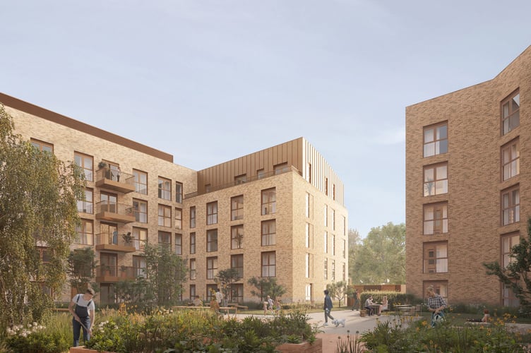 The Pines Way development planned on the former Homebase site in Bath.