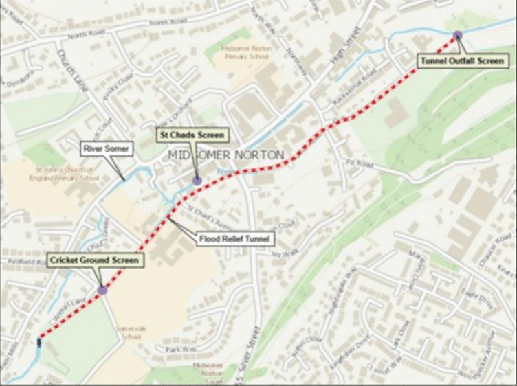 The locations of the debris screens that will be worked on by the Kier Group on behalf of the Environment Agency.