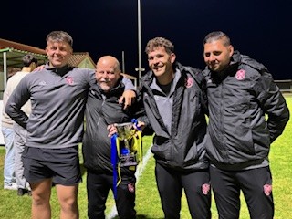 Paulton Rovers celebrate their cup final success