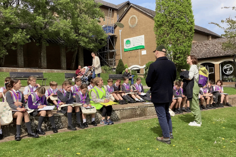 Pupils at St John's CofE Primary School had the opportunity to learn more about the history of their local area and get an idea of how the High Street will evolve.