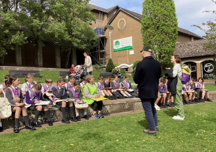 Pupils at St John's CofE Primary School had the opportunity to learn more about the history of their local area and get an idea of how the High Street will evolve.