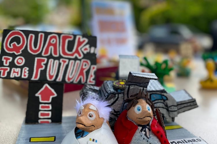 Quack To The Future ducks designed as part of the day's Decorated Ducks Competition.