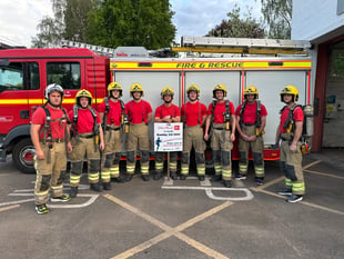 Firefighters raise more than £1,000 for charity at 10k run