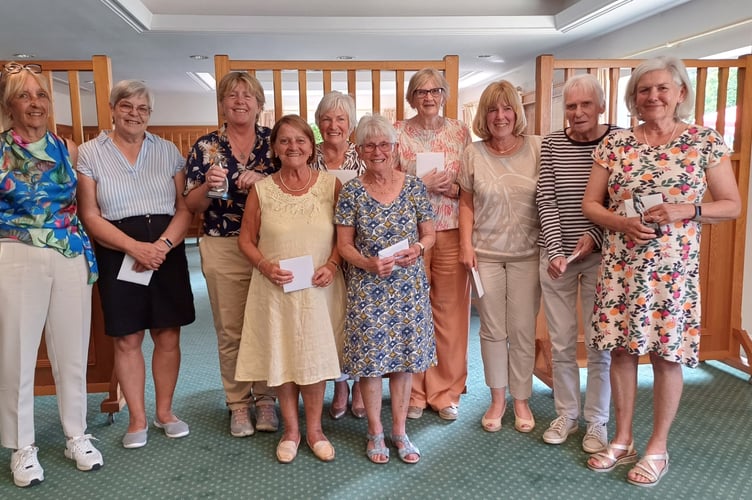 Orchardleigh Ladies prize winners on their Away Day at Lansdown Golf Club