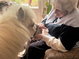Therapy animals visit Crandon Springs Home