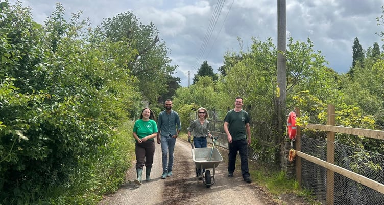 L-R: Left Katie Macnamara, Partnerships & Philanthropy Lead, Aran Shaunak, Head of Business Development, Wera Hobhouse MP, Josh Hale, Project Manager.