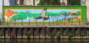 Young Bath artists' wildlife mural