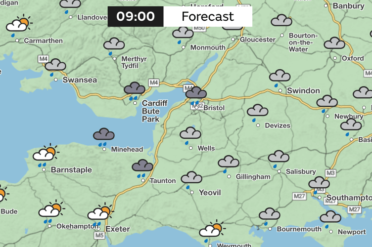 The 9am forecast for Saturday, June 7 amid a yellow thunderstorm warning