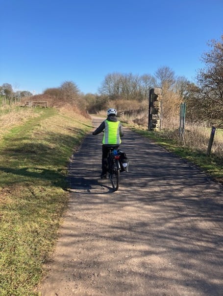 The newly resurfaced cycle path between Wellow and Midford. 