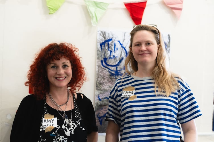 Amy Hutchings (left) and Emma Powell (right) at the Arts Hub Brunch
