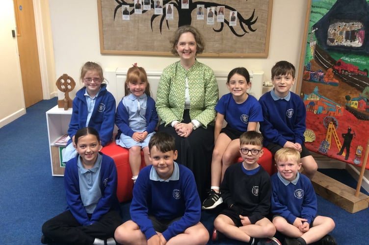 Anna Sabine MP was among the visitors of St Benedict's Catholic Primary School who came in for their career's week