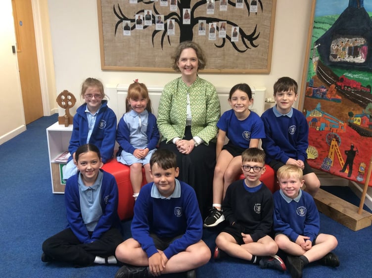 Anna Sabine MP was among the visitors of St Benedict's Catholic Primary School who came in for their career's week