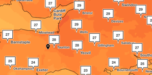 Yellow heat alert issued for Somerset as temperatures to hit 28°C