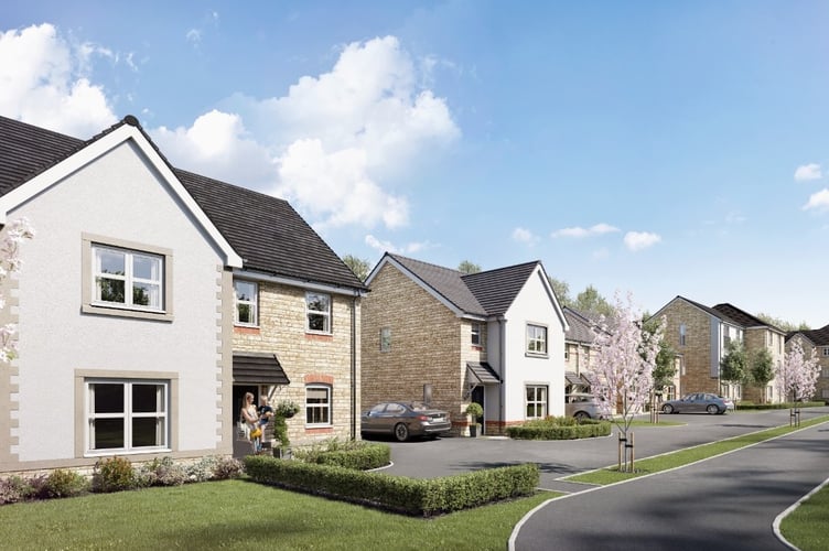 Artist's Impression Of 180 Homes On The A367 Fosseway South In Midsomer Norton.