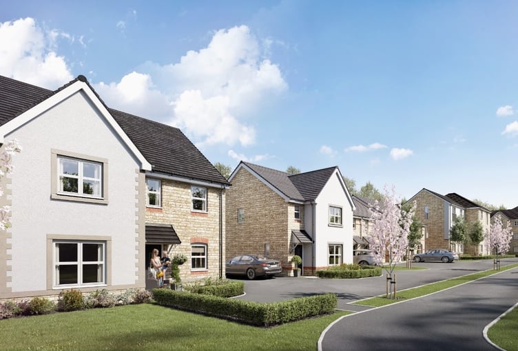 Artist's Impression Of 180 Homes On The A367 Fosseway South In Midsomer Norton.