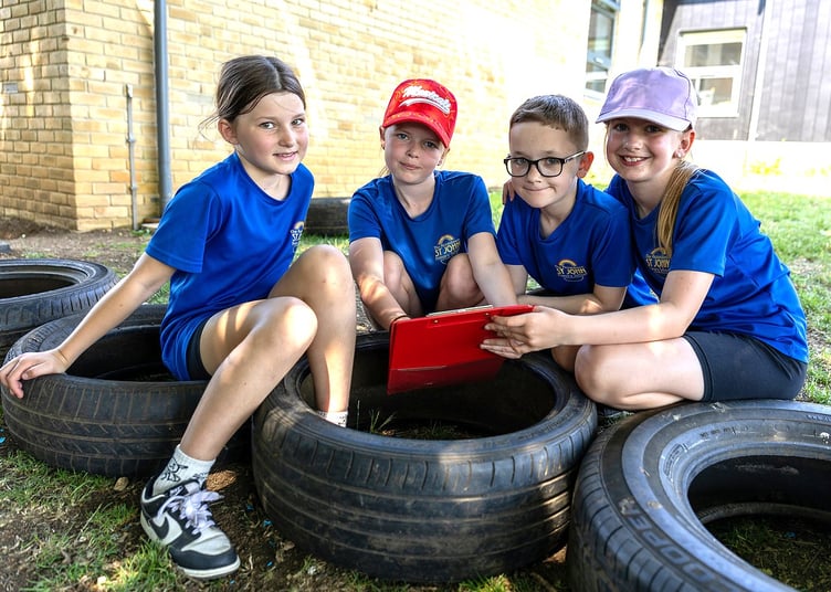 Children from Peasedown St John Primary School take part in CARE week