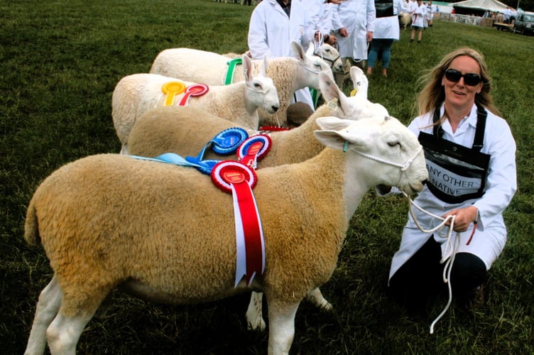 Katherine Allard from Stanton Drew with champion Border Leicester