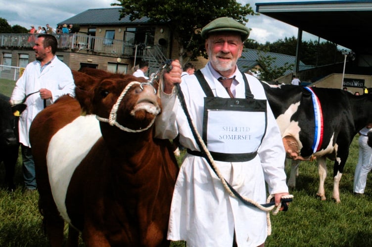 Andrew Tanner with champion Sheeted Somerset