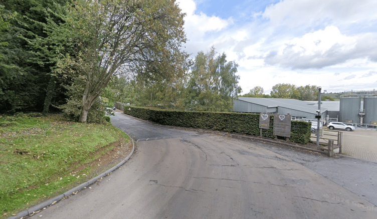 Entrance that leads to Yeo Valley's Organic Farm in Blagdon