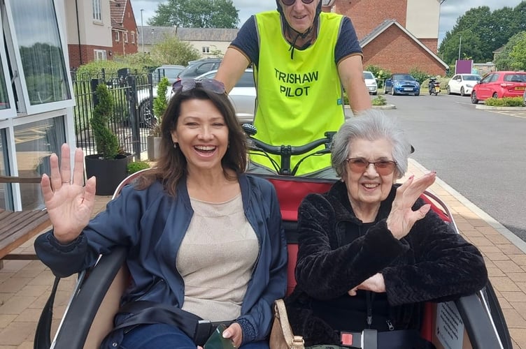 Residents from Crandon Springs Care Home are enjoying Trishaw rides around the beautiful city of Wells thanks to the Wells Community Network volunteers.
