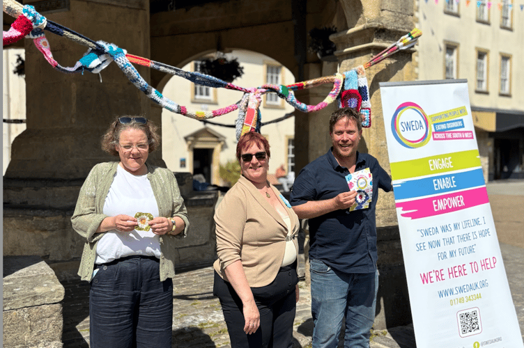 Lorna Muffett and Claire Commons (Shepton Council) and Gavin Osborn (SWEDA)