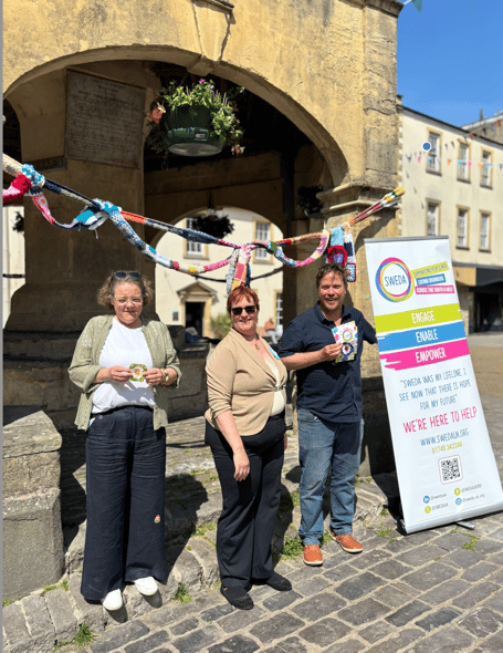 Lorna Muffett and Claire Commons (Shepton Council) and Gavin Osborn (SWEDA)
