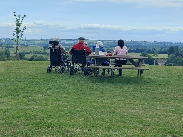 Care home residents enjoy scenic trip to Cheddar Valley