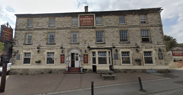 The Radstock Hotel, which has a restaurant on the inside named The Miner's Rest.