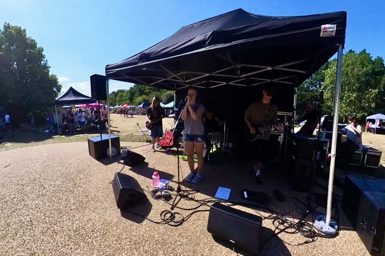 The Revenants closed the show at the amphitheatre at the Midsomer Norton Fayre, which saw plenty of musical entertainment.