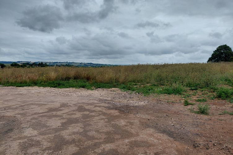 Planned site of 60 new homes on Burfitt Road in Castle Cary.