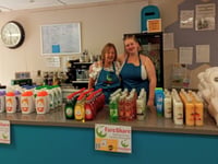 Community centre distributes free food supplies
