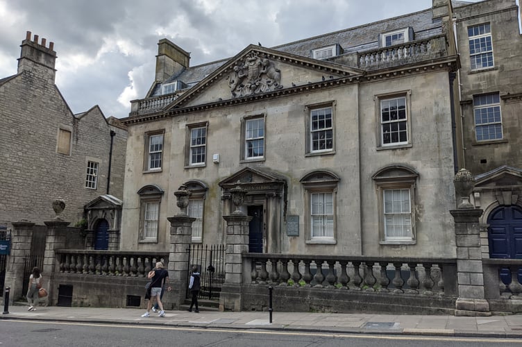 The old King Edward\'s School building in Broad Street, Bath
