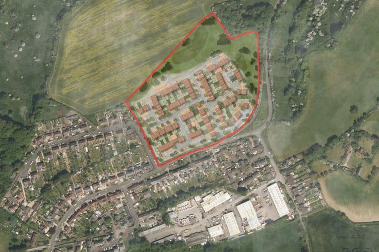 The planned 115 homes in Haydon 