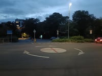 Police investigating St George's Cross paintings on mini roundabouts