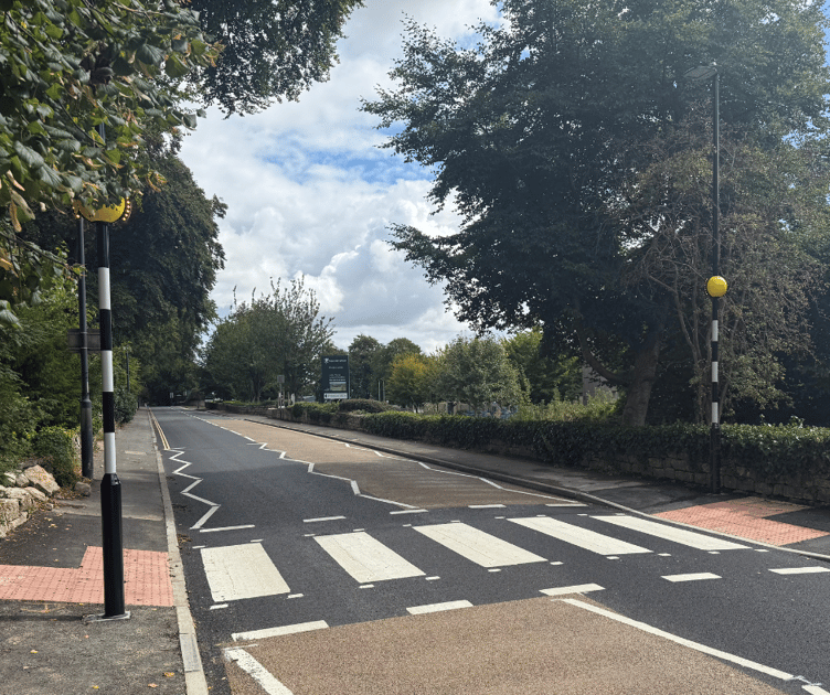 The new crossing by Ralph Allen School on Claverton Down Road.
