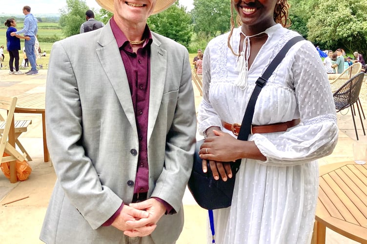 Director of the B&NES Faith Foundation Nathan Hartley with Cintia Cabral  from the Unification Church.