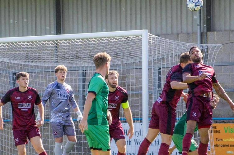 Aerial action from Paulton Rovers' home game against Sidmouth Town
